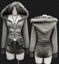 y2k 平成ギャル グランジ archive 00s ボリュームファーパーカー