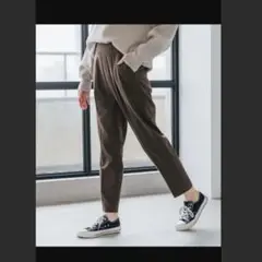 GLOBALWORK ブラウン タックパンツ Lサイズ