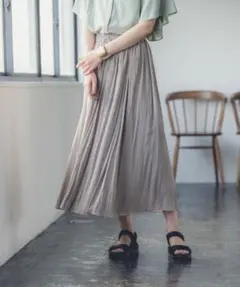 グローバルワーク　エアリーボイルフレアスカート　フレアスカート　プリーツスカート