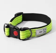 新品　犬用品　二重ロック式首輪　黄色蛍光色　Lサイズ　中型犬　大型犬のサムネイル