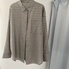 GU ドルマンスリーブチェックシャツ