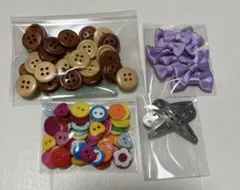 リボン　ボタン　パーツ