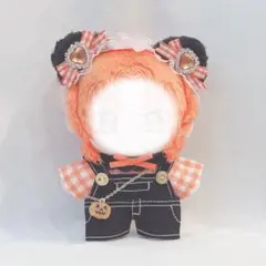 黒くまセット(オレンジ) ぬい服 ぬいぐるみ服 いつぬい かぼちゃ ハロウィン