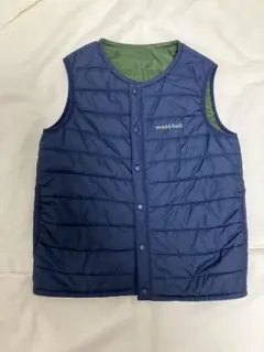 mont-bell リバーシブルダウンベスト ネイビー/グリーン