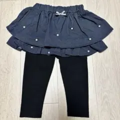 【美品】anyFAM パール付き フリル スカート付きレギンス スカッツ 90