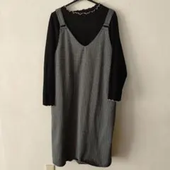 しまむら★試着のみ プルオーバー＆ジャンスカセット4L