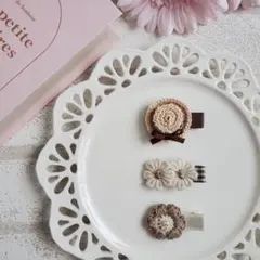 ୨୧ヘアクリップセットH-3୨୧ベビー&キッズ⑅﻿ハンドメイド⑅﻿ベビークリップ