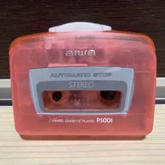 aiwa カセットプレーヤー　ステレオ　PS001 ピンク　スケルトンのサムネイル