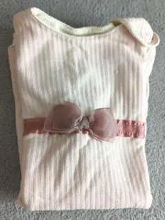 アプレレクール　リボン　ベビー　スリーパー　パジャマ　ピンク　女の子