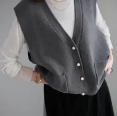 SLOBE IENA パールニットベスト