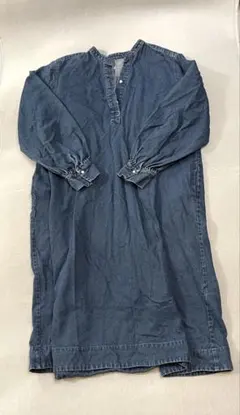 デニムワンピース ロング丈 長袖　Free size