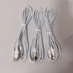 ✦iphone 充電 ケーブル ライトニング 3本 2m シルバー