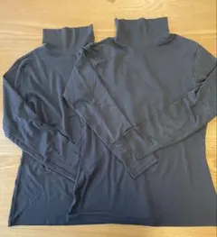 ユニクロヒートテック ブラック タートルネック2枚セット