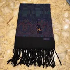 新品　MARIO VALENTINO ストール ネイビー/ブラック