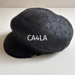CA4LA カシラ ペーパー 麦わら キャスケット ブラック アシンメトリー