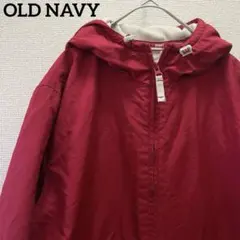 希少✨️OLD NAVY オールドネイビー ナイロンパーカー 赤 フリース裏地