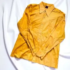 メンズ シャツ イエロー きっちり感 薄手