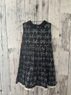 【美品/匿名配送】子ども用ワンピース　お出かけ着　発表会　リボン柄　フリル