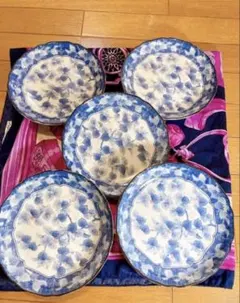 斉山窯 和食器 中皿4枚手描き 花柄 ばらうりでも可能です。 - メルカリ