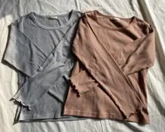 ehkä söpö 長袖Tシャツ 2枚セット Fサイズ