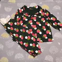 90 Combi mini 長袖パジャマ いちご柄 難あり