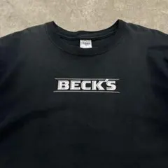 00s GILDAN BECK'S beer ビール 企業 ロゴ tシャツ