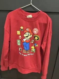 スーパーマリオ トレーナー 赤 キャラクター 任天堂 キッズ