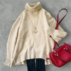 美品　B＆Y ユナイテッドアローズ　カシミヤ　ウール　タートル　ニット