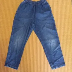 GU　キッズ 130 デニム　パンツ ウエストゴム調整機能付き