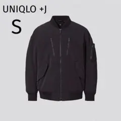 UNIQLO ユニクロ +J オーバーサイズ ブルゾン MA-1 BLACK L - メルカリ