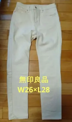 無印良品 MUJI ストレッチ デニム スリムパンツ W26のサムネイル