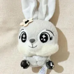 ミスバニー　ぬいぐるみ　キーホルダー　ストラップ　モノトーン　ディズニー
