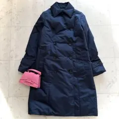 美品　ICB　アイシービー　シームレスダウンコート　トレンチコート　ネイビー　7
