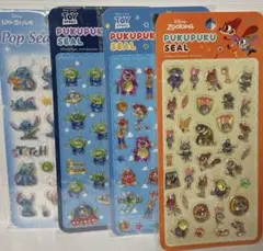 【新品】ボンボンドロップシール　スティッチ　トイストーリー　ズートピア