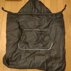 フード付き 抱っこ紐 カバー 防寒ケープ ブランケット 黒 ブラック ベビーカー