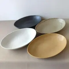 【4枚】新品 日本製 美濃焼 オーバル 楕円皿 深皿 パスタ皿 カレー皿のサムネイル
