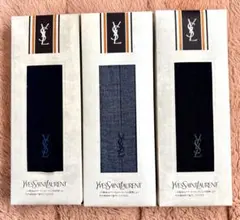 イヴサンローラン 紳士靴下 3足セット ブラック グレー ネイビー　通勤の必需品