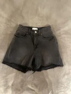 【美品　試着のみ】H&M デニム　ショートパンツ　ブラック