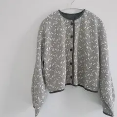 サマンサモスモス★ 花柄カットジャカードジャケット ブラウン