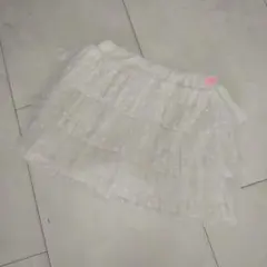 mezzopiano メゾピアノ　フリルスカート　スカパン　レース　130cm