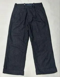 RALPH LAUREN ラルフローレン ストライプ 羊毛カシミヤ パンツ