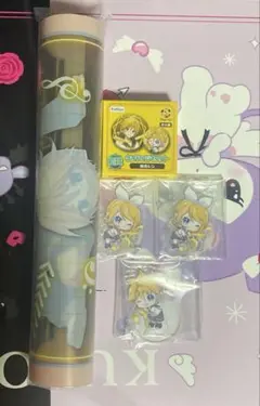 フリューくじ　初音ミク　ぬーどるストッパーフィギュア 鏡音リン　鏡音レン　セット