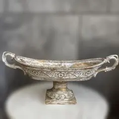カルナック*フラワーモチーフワイドカップ*アイボリー×ゴールド*S 