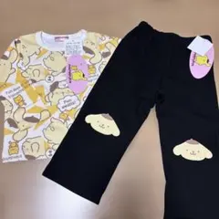 新品 サンリオ ポムポムプリン 長袖Tシャツ パンツセット 90cm