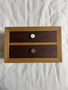 木製 2段小物収納ボックス　ヴィンテージ