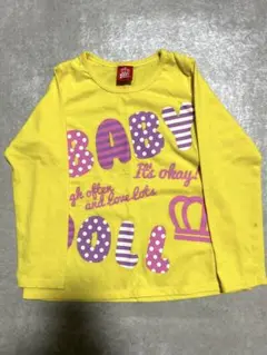 BABY DOLL キッズ 男の子 女の子 イエロー 120cm 長袖カットソー