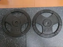 FIELDOOR ダンベル バーベル プレート 15kg×2 シャフト径28mmのサムネイル