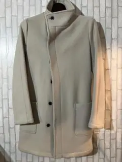 【美品】junhashimoto スタンドカラーコート 3 上質ウール100%