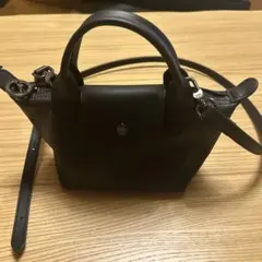 LONGCHAMP ブラック ミニショルダーバッグ