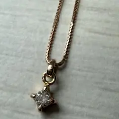 agate アガット　k18 ダイヤモンド　ネックレス　0.05ct